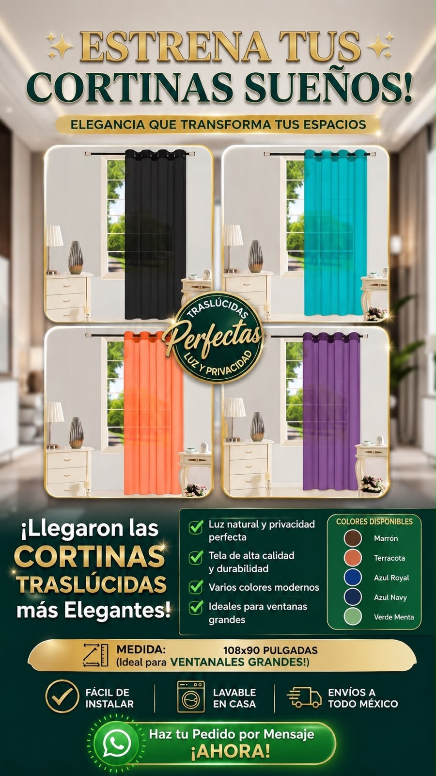 Cortina Traslúcida Ruby